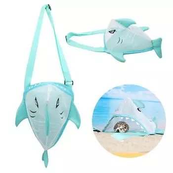 Пляжная сумка с защитой от песка, детская пляжная сумка с милыми мультяшными крабами, сетчатый дизайн для игрушек, инструменты для сбора песка для детей China