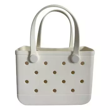 Пляжная сумка, сумка для хранения, однотонная водонепроницаемая большая сумка для хранения с отверстиями из eva, уличная большая сумка, портативные дорожные сумки One Size бежевый