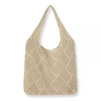 Пляжная сумка, женская весенне-летняя сумка, полая вязаная сумка, плетеная сумка, сумка для покупок One Size