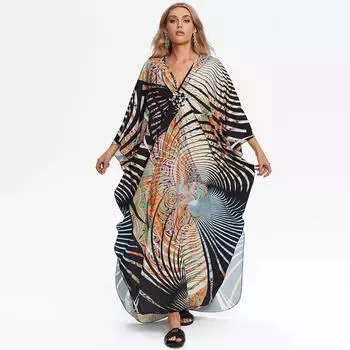 Пляжная толстовка с капюшоном, позиционирующий принт, халат для отпуска one size