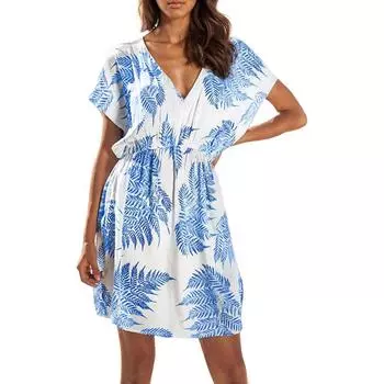 Пляжная юбка, женский свитер с принтом для отдыха и отпуска, купальник-бикини, накидка, костюм для загара L синий