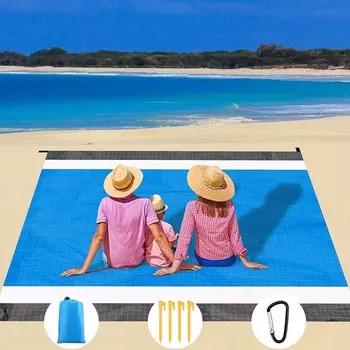 Пляжное одеяло 200*140 см, водонепроницаемый пляжный коврик, мягкий, легкий, прочный, песочный коврик, семейный коврик для кемпинга, пикника, путешествий, портативный походный коврик 200cm x 140cm