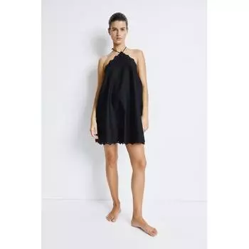Пляжное платье HM Broderie Anglaise, черное