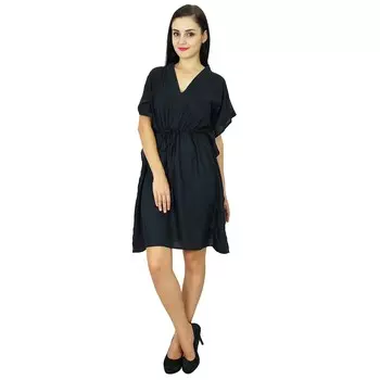 Пляжное платье-кафтан Bimba для женщин, однотонное платье из хлопка, однотонный кафтан 10 маджента