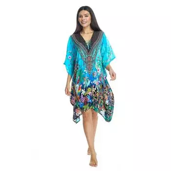 Пляжное платье-кафтан W241295 Женщина TU синий