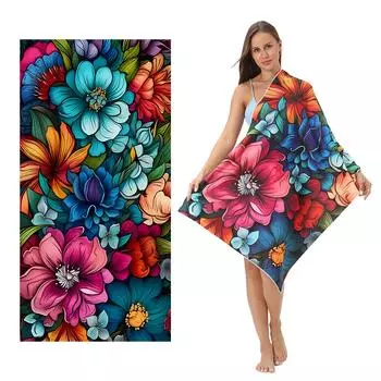 Пляжное полотенце из микрофибры для впитывания воды, шаль для серфинга, плавания 70*140cm