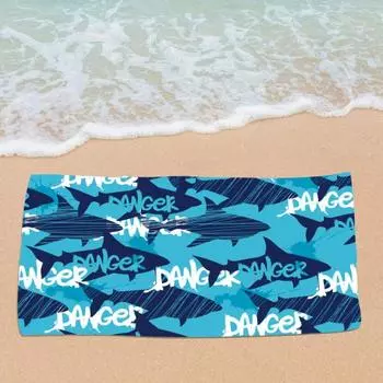 Пляжное полотенце из микрофибры, легкое, сверхмягкое, без акульего песка, банное полотенце, быстросохнущее, впитывающее, большие тонкие полотенца для путешествий, бассейна, йоги, кемпинга синий