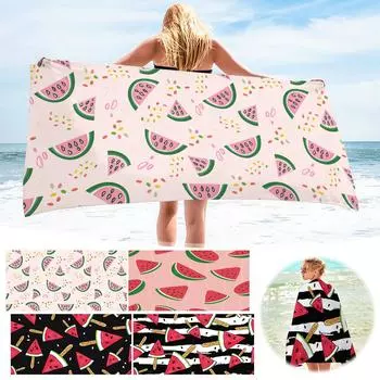 Пляжное полотенце из микрофибры Супер легкое красочное банное полотенце Песчаное пляжное одеяло Многоцелевое полотенце для путешествий Бассейн 30x60 дюймов разноцветный