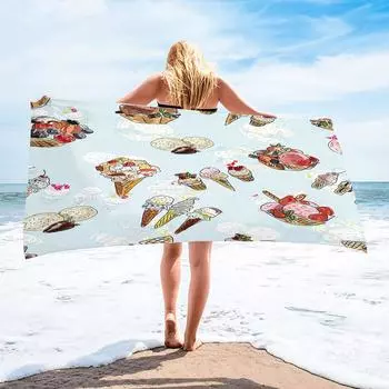 Пляжное полотенце из микрофибры Супер легкое красочное банное полотенце Песчаное пляжное одеяло Многоцелевое полотенце для путешествий Бассейн 30x60 дюймов разноцветный