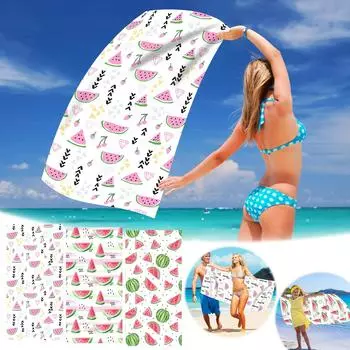 Пляжное полотенце из микрофибры Супер легкое красочное банное полотенце Песчаное пляжное одеяло Многоцелевое полотенце для путешествий Бассейн 30x60 дюймов разноцветный