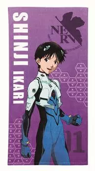 Пляжное полотенце Marushin Evangelion Shinji 70 x 140 см Plug Suit Shinji Большое полотенце Специальный чехол 4885000000