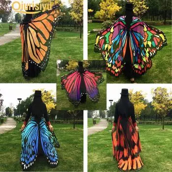 Пляжное полотенце с крыльями бабочки, накидка, шарф для женщин, Рождество, Хэллоуин разноцветный