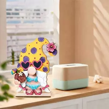 Пляжные деревянные гномы, украшения, красочные гавайские украшения, креативный летний гном, знак, кафе-бар Dwarf