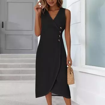 Пляжные платья для женщин, весна-лето, элегантное платье с V-образным вырезом и цветочным принтом в стиле бохо, струящееся гавайское платье макси с рюшами L