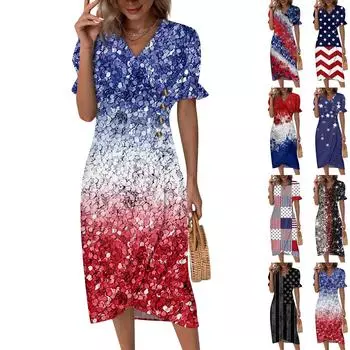 Пляжные платья для женщин, весна-лето, элегантное платье с запахом и V-образным вырезом в стиле бохо, струящееся гавайское платье макси с рюшами L чёрный