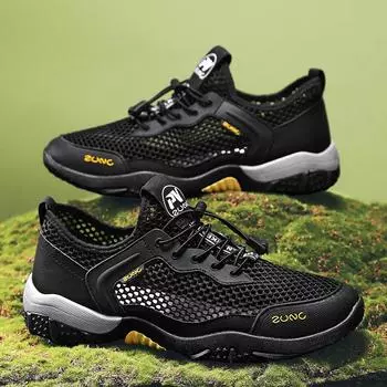 Пляжные сандалии Мужская верхняя одежда Мужская обувь с дырочками Толстая полая подошва Обувь для альпинизма и водно-болотных видов спорта 39
