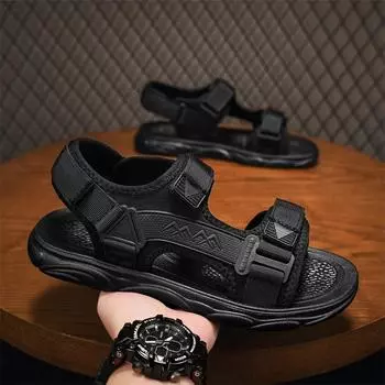 Пляжные сандалии мужские летние дышащие нескользящие дезодорирующие мужские туфли 2025 новые оригинальные мужские уличные спортивные тапочки 39 зелёный