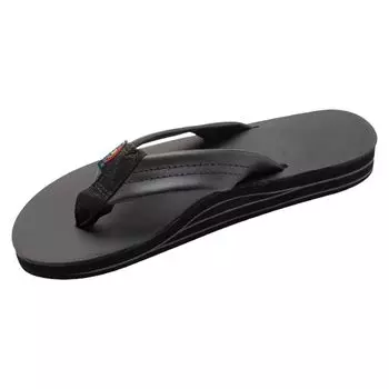 Пляжные сандалии Тапочки Surfer Leather Double Layer Double Layer 302ALTS S [РАДУЖНЫЕ САНДАЛИИ] [Радужные сандалии] Женские (Толстый Sole) Классический_черный(ТТБК)