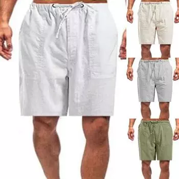 Пляжные шорты, прямые до колена, тонкие однотонные мужские шорты до колена для верховой езды 3XL серый