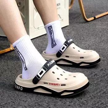 Пляжные тапочки для отдыха на открытом воздухе, удобные домашние тапочки, новые дышащие сандалии для женщин и мужчин, летние садовые сабо из ЭВА 40 белый