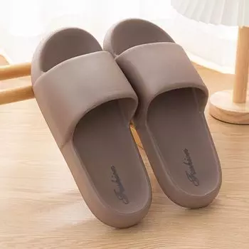 Пляжные тапочки-слайды, сандалии, новые летние мужские нескользящие толстые подошвы, домашние тапочки с рисунком для мужчин 42/43