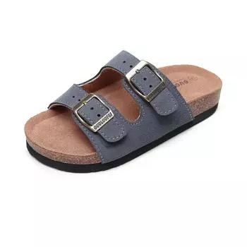 Пляжные тапочки унисекс с 2 ремешками, роскошные женские сандалии из коровьей кожи на плоской подошве, летние 45