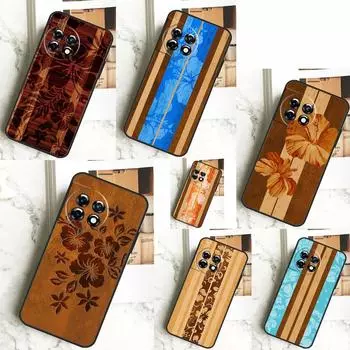Пляжный гавайский чехол из искусственного дерева коа для OnePlus 11 12 12R 9 10 Pro 10R 9R 8T 10T Nord CE 2 3 Lite 2T N10 N20 N30 CE4 чехол OnePlus 9Pro