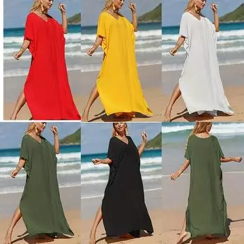 Пляжный халат Bohemian Maxi - свободный крой, большой размер (РМЗ01) One Size, RMZ01-3