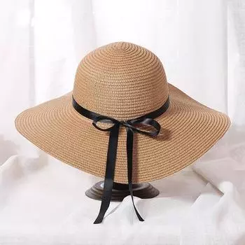Пляжный интернет-знаменитость стример широкая вдоль влажная шляпа защита от солнца дамы отпуск леди тонкая соломенная шляпа хаки