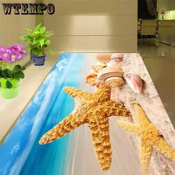 Пляжный ковер с морскими волнами для гостиной, напольный коврик с 3D пейзажным принтом, фланелевая губка, большой коврик для ванной комнаты, декоративный коврик для спальни 40*60cm