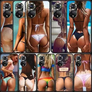 Пляжный красивый сексуальный чехол для телефона с изображением задней попы для Huawei P Smart 2021 Y5 Y6 Y7 Y9 Honor 50 20 Pro 10 10I 9 9X Y9S 8 8A 8X 8S 7S Cover Huawei Y5 2019