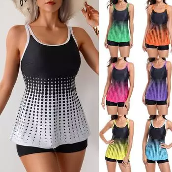 Пляжный купальник для отпуска, раздельный купальник, женский купальник, сексуальное бикини, танкини, плавки с плоским передом, тонкая строчка, в различных цветах, пляжная одежда S розы красного