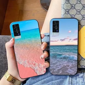 Пляжный летний чехол для телефона с морским узором для VIVO Y95 Y93 Y31 Y20 V19 V17 V15 Pro X60 NEX, мягкий черный чехол для телефона VIVO Y95
