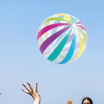 Пляжный мяч для детей, Оригинальный мяч для водных игр, Летняя игра, Бассейн, Двор, Улица Striped Ball