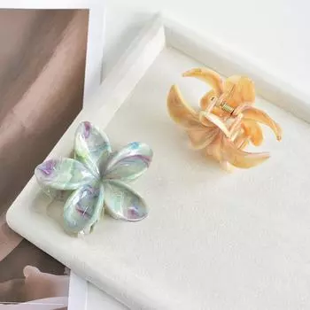 Пляжный отдых в богемном стиле, заколки для волос с яйцом и цветком, большая заколка для волос с когтями для женщин, аксессуары для девочек