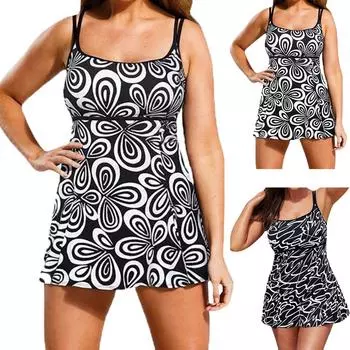 Пляжный плавательный модный сексуальный однотонный купальник XXXXL чёрный