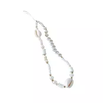 Пляжный ремешок для телефона с цепочкой из жемчуга и буквами ручной работы, шнурок-шнурок с бисером, анти-потеряшка для женщин, брелок для мобильного телефона, аксессуары