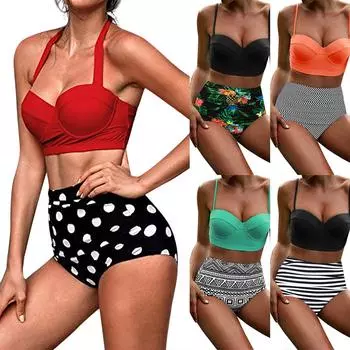 Пляжный женский сексуальный жесткий комплект со сборками, тонкий бикини с разрезом, купальник XL чёрный