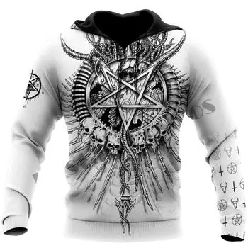 PLstar Cosmos 3Dprint Новая мода Сатана Крест Арт Harajuku Уникальная уличная одежда Забавная потрясающая повседневная толстовка/Толстовка/Стиль на молнии-4 XL