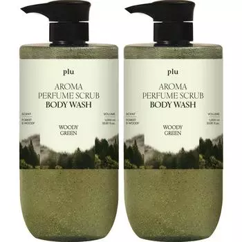 Plu Aroma Парфюмированный скраб для тела Woody Green, 2 шт., 1 л