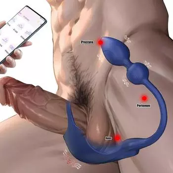 Plug Anal Con Mando A Distancia Anillo Vibrador Para El Pene Masajeador De Prstata Juguetes Anales Juguetes Sexuales Para Hombres