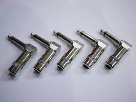 plug shield homemade set of 5 monaural angled L type Switchcraft type 6.35mm #226 SFA2-SCJC226x5