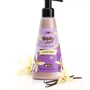 Plum BodyLovin Vanilla Vibes Body Wash | SLS-Free Creamy Body Wash | Aloe-Infused Nourishing Body Cleanser For Soft & Smooth Skin (240 ml)