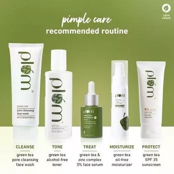 Сливовый зеленый чай и комплекс цинка 3% | С AcnacidolTM BG и натуральными AHA-кислотами | Борется с прыщами и сужает поры | Контролирует жирность и мягко отшелушивает