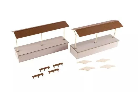 PLUMPMOA HO Scale Machikado Accessories Series Island Local Home Extension Set B Paper Kit MS080 Diorama Supplies 1/80 (Сбрасывать)