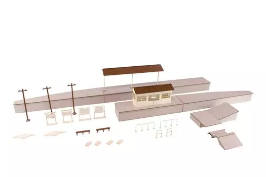 PLUMPMOA HO Scale Machikado Аксессуары Серия Island Style Local Home Базовый набор Бумажный набор MS078 Диорама Принадлежности 1/80