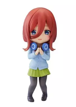 PLUMPMOA The Quintessential Quintuplets Mini Figure Miku Nakano Height 70mm PVC Painted Complete Figure PF210 approx. Non-scale