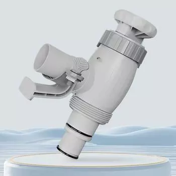 Plunger Valve with On-Off Valve Above Ground Swimming Pool Hose Adapter Plunger Valve Pipe Holder for Above Ground Pool