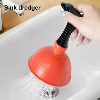 Плунжер для раковины, прочный, устойчивый к ржавчине, простой в использовании, нескользящая ручка, инструмент для прочистки раковины для ванной комнаты, дома красный