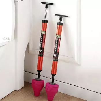 Плунжер для унитаза высокого давления, комплект для очистки унитаза, гибкий инструмент для удаления сливных засоров, инструмент для ванной комнаты и кухни красный